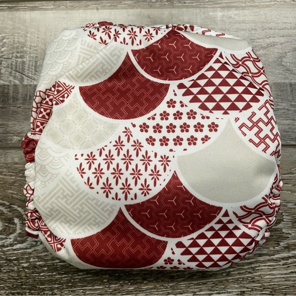 Mama Koala Terra-cotta Red and Ecru Diaper Cover with Mama Koala Insert